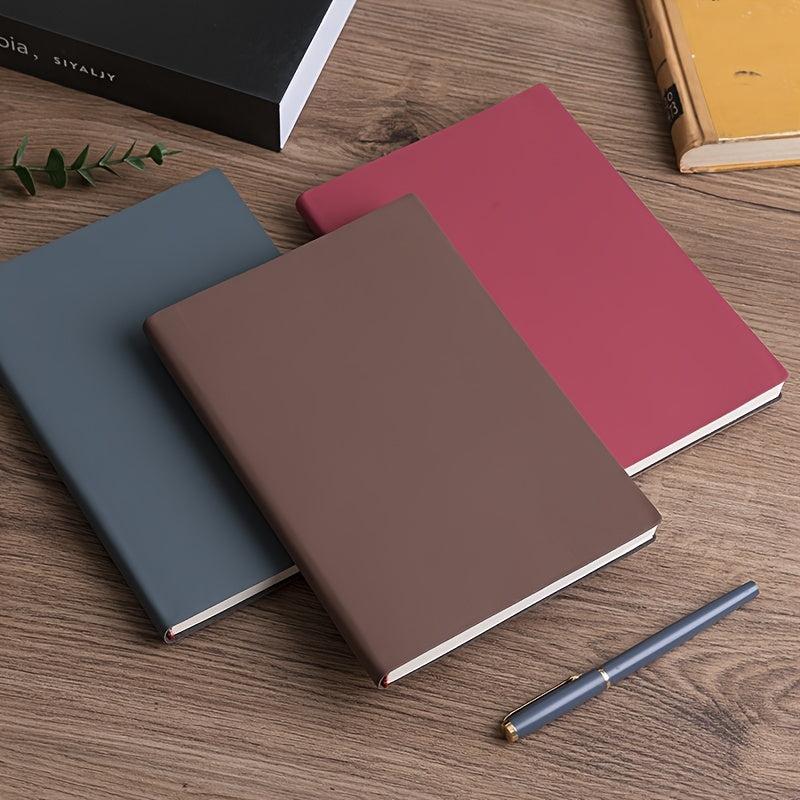 B5 Soft Leather Notebook 120 Pages Waterproof Cover Comfortable to Hold