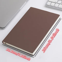 B5 Soft Leather Notebook 120 Pages Waterproof Cover Comfortable to Hold