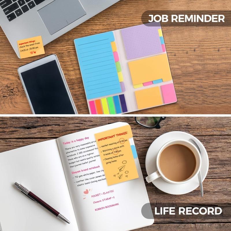 402 Self-Adhesive Sticky Notes for Planning Journals Notebooks Calendars