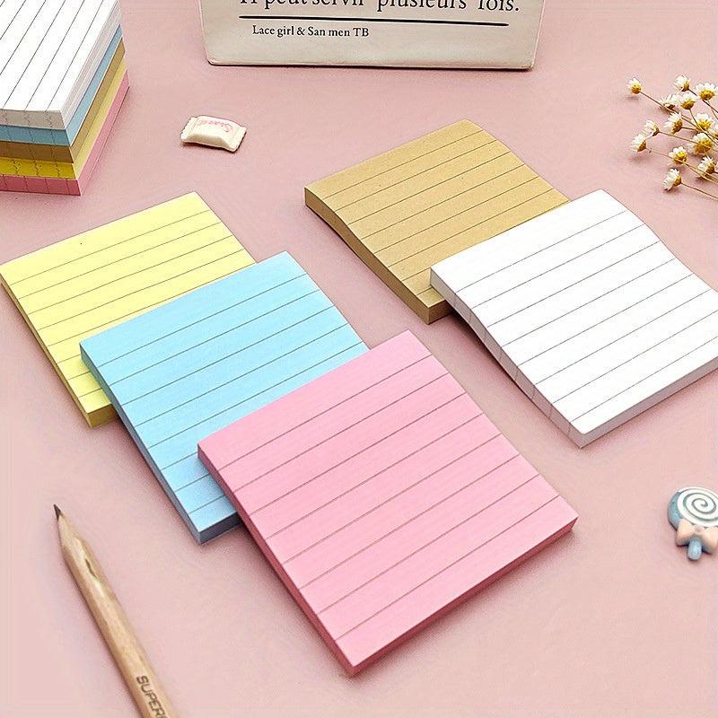 10 Pastel Lined Sticky Notes Pads - Home Office School Supplies