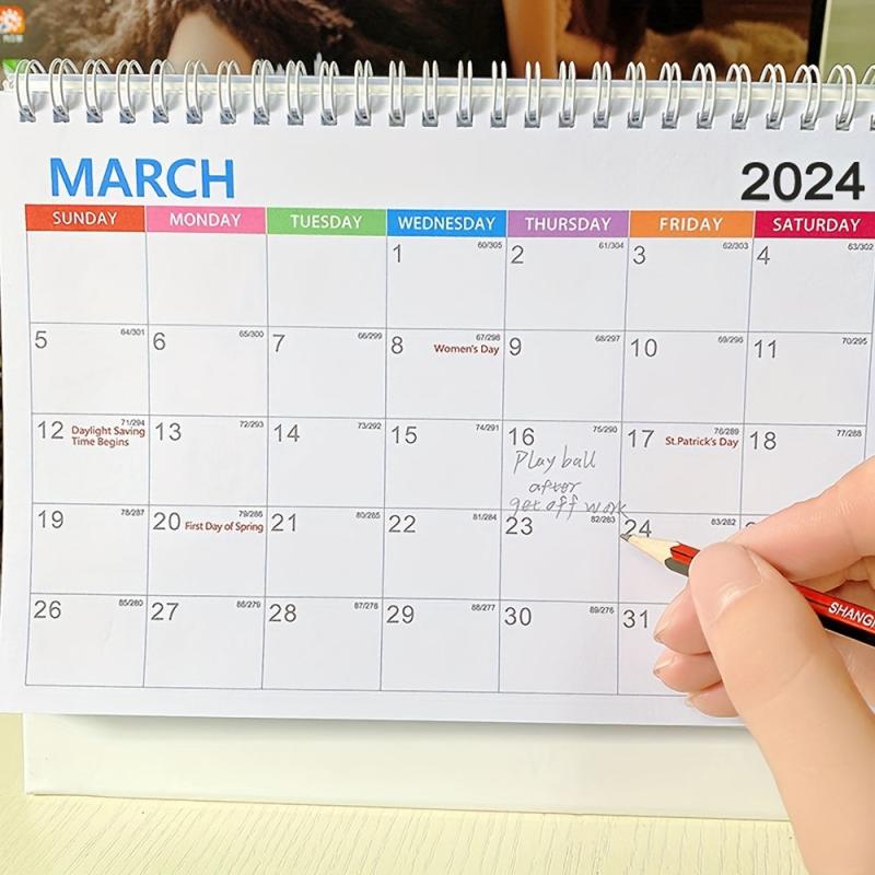 Desk Calendar Planner 12 Monthly Desktop Calendar With To Do Notebook