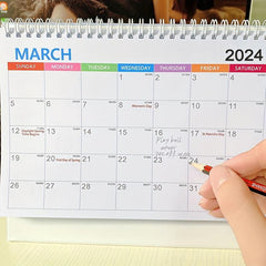 Desk Calendar Planner 12 Monthly Desktop Calendar With To Do Notebook