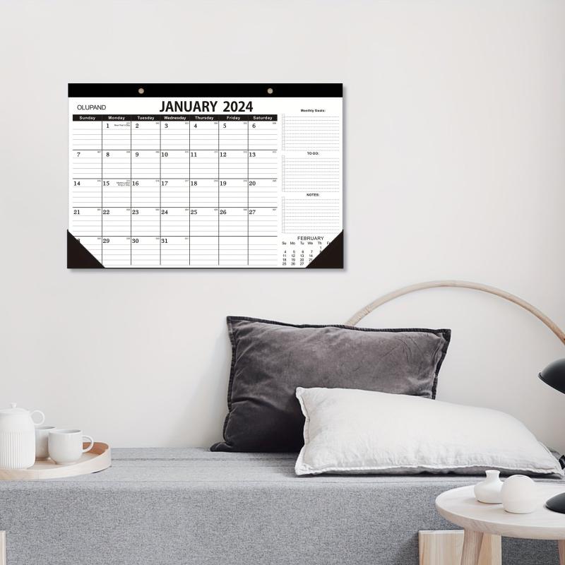 Large Desk Calendar 18 Months 43 X 30 To Do List October-March Home Office