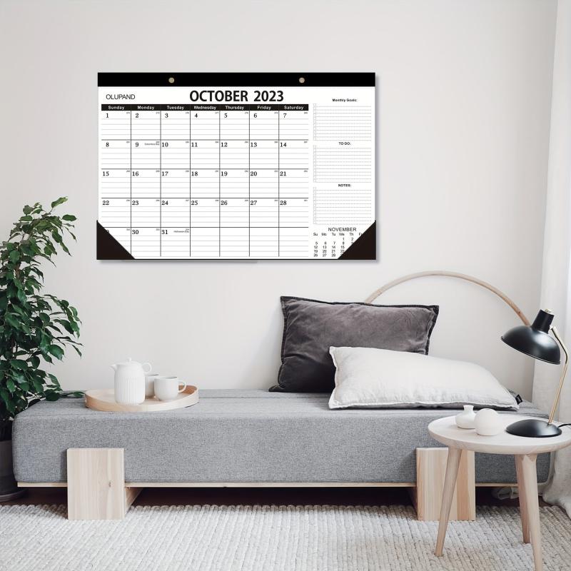 Large Desk Calendar 18 Months 43 X 30 To Do List October-March Home Office