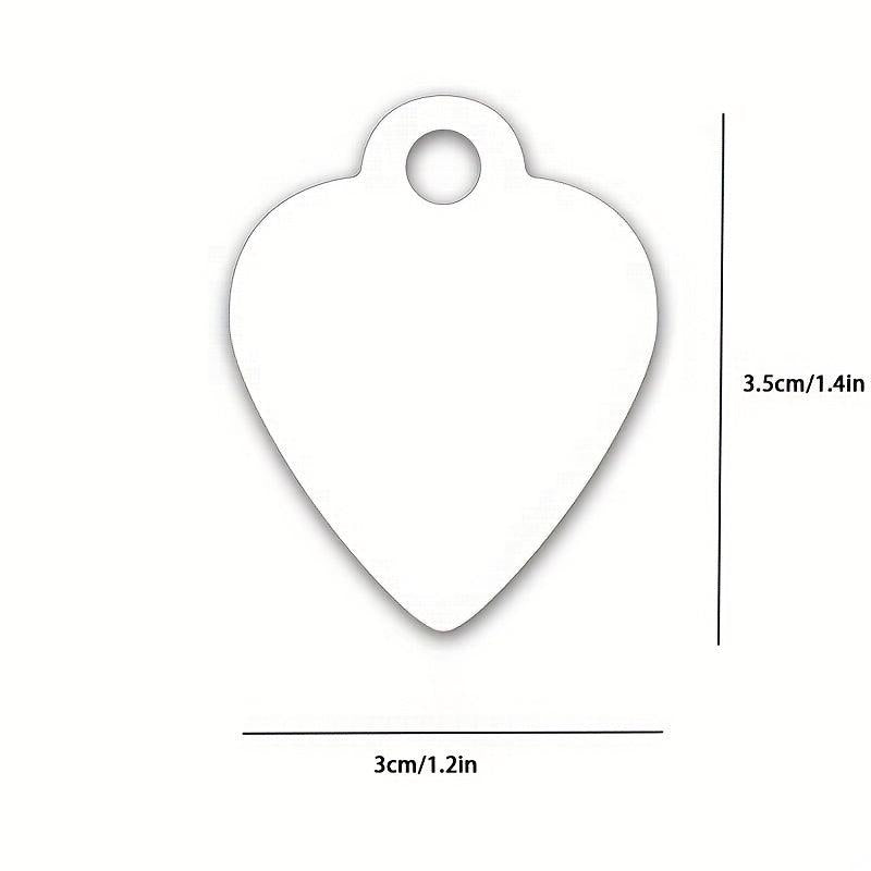 5pcs Aluminum Sublimation Print Blank Pet Tag - Double Side Printing
