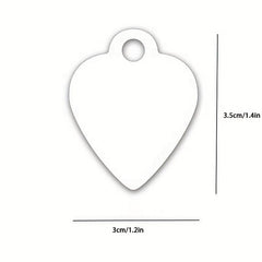 5pcs Aluminum Sublimation Print Blank Pet Tag - Double Side Printing