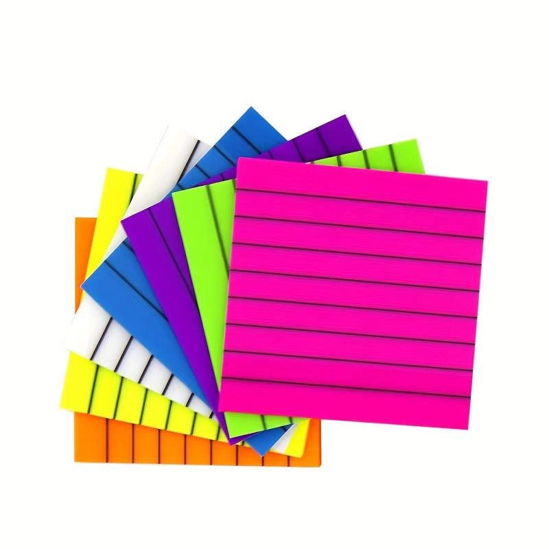 Lined Translucent Sticky Notes 7.62x7.62 cm - Clear Sticky Notes