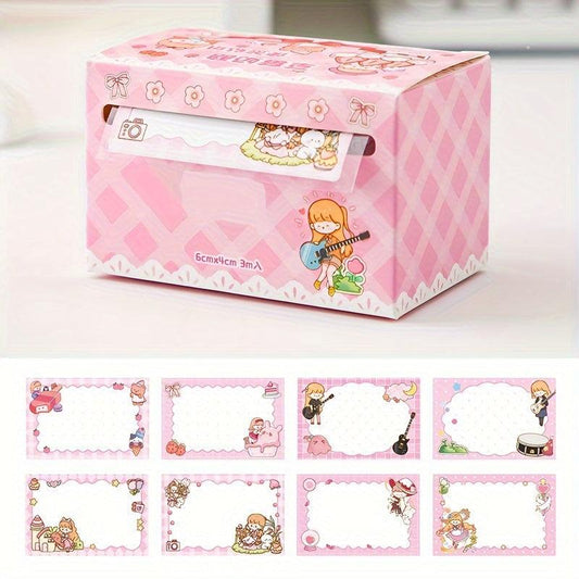 70pcs Cartoon Scroll Sticky Notes Set