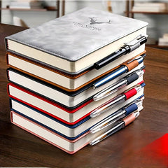 Thick A5 Buckle Deer Head Leather Notebook