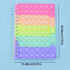 Bubble Music Decompression Notebook with Pen Slot 80 Sheets