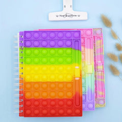 Bubble Music Decompression Notebook with Pen Slot 80 Sheets