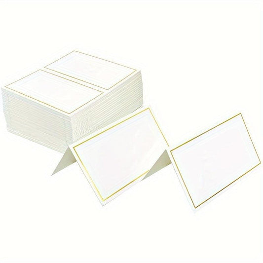 Golden Foil Border Seat Cards, Wedding Banquet, Birthday Party