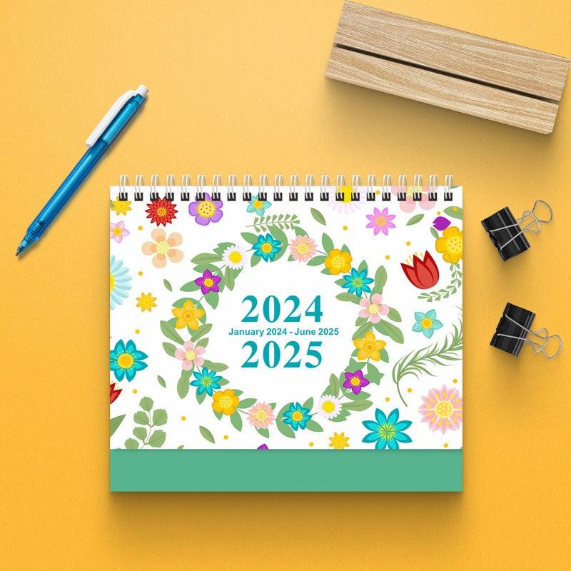 English Creative 18-Month Calendar, 365-Day Countdown