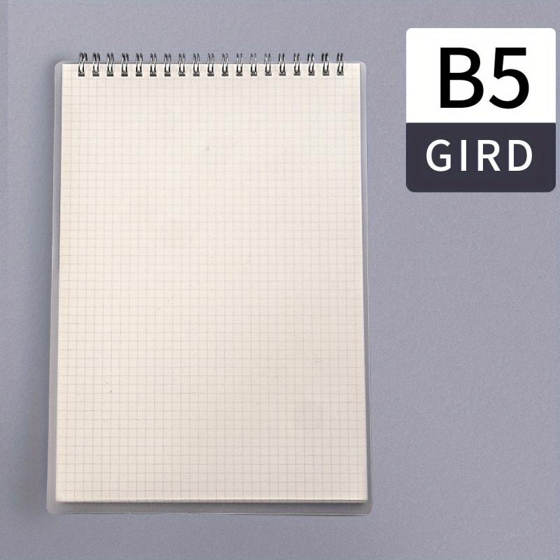 A5 B5 80 Pg Spiral Grid Notebook Leather Diary