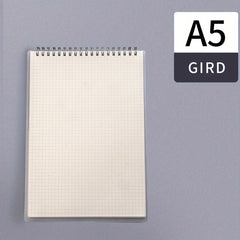 A5 B5 80 Pg Spiral Grid Notebook Leather Diary