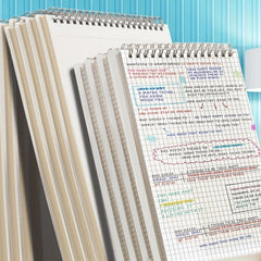 A5 B5 80 Pg Spiral Grid Notebook Leather Diary