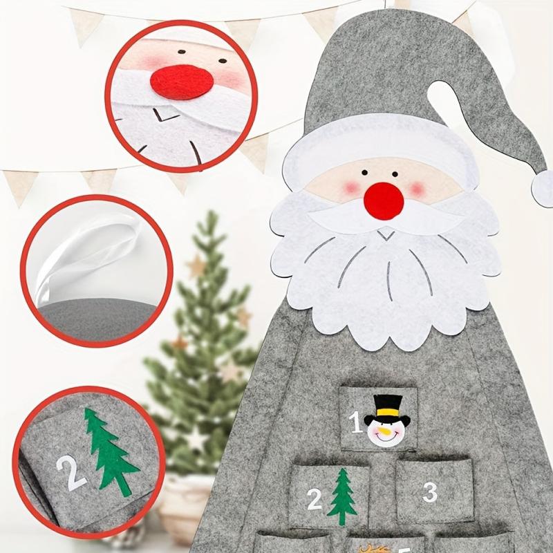 Christmas Tree Countdown Felt Decorative Pendant