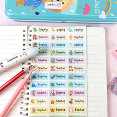 Custom Waterproof Name Stickers - Personalized School Labels