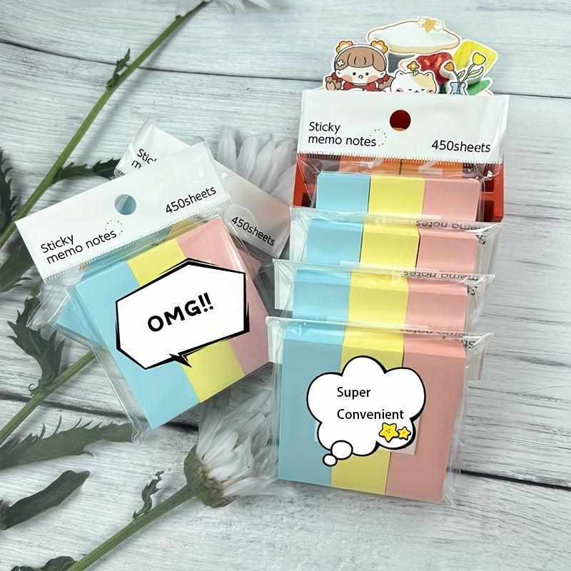 450-1800pcs Sticky Notes for Students & Office Use