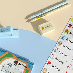 Custom Cartoon Name Stickers Waterproof Labels School Supplies