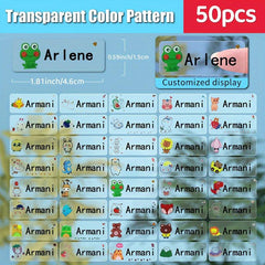 Custom Cartoon Name Stickers Waterproof Labels School Supplies