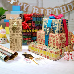 5pcs Christmas Wrapping Paper Birthday Arts Crafts Decorations