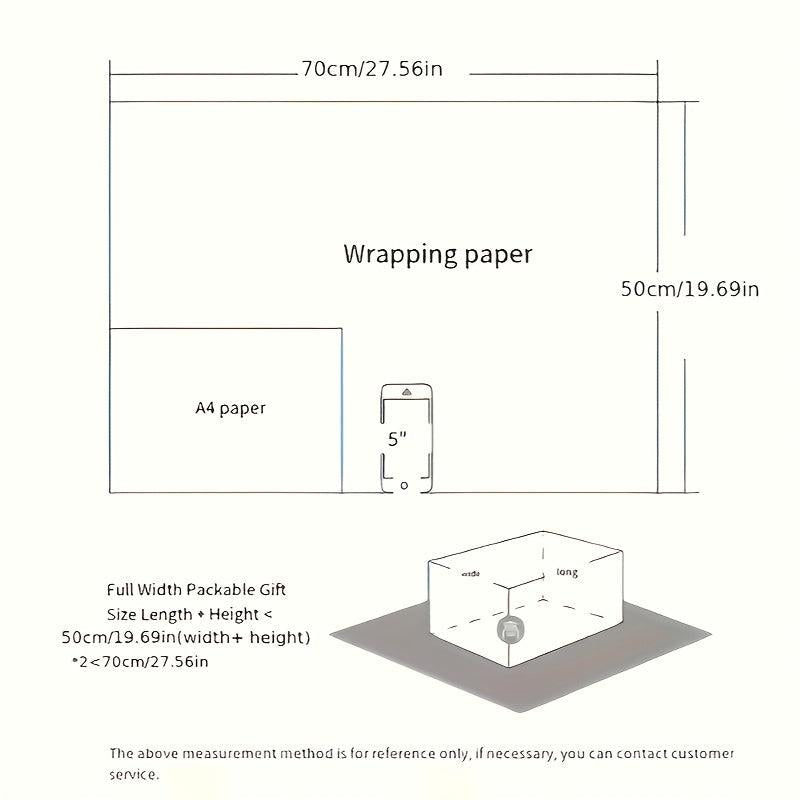 5pcs Christmas Wrapping Paper Birthday Arts Crafts Decorations