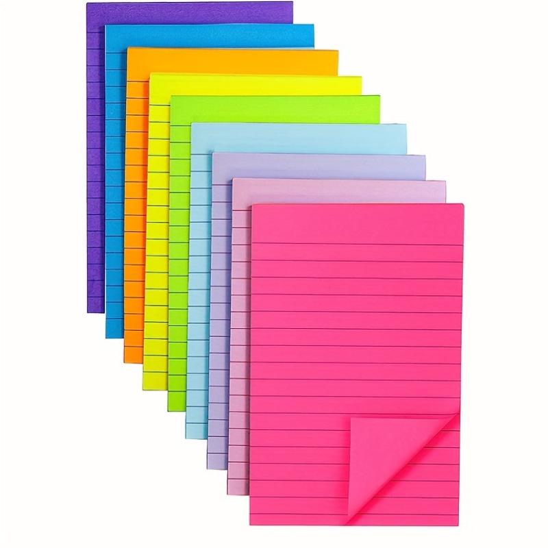 Large Sticky Notes 4x6 IN, Bright Pastel Colors, 46 Sheets x 9 Pack