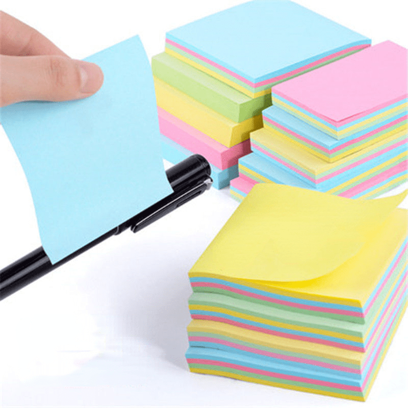 100 Sheets Colored Sticky Notes for Office Study Messages