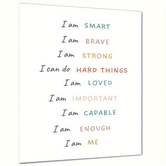 Positive Affirmations Wall Decor for Calming Corner or Classroom