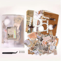 251pcs DIY Craft Set Tweezers Clips Letter Paper Scrapbooking Supplies