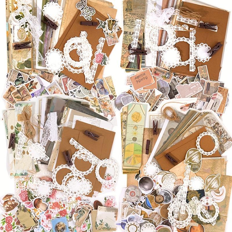 251pcs DIY Craft Set Tweezers Clips Letter Paper Scrapbooking Supplies