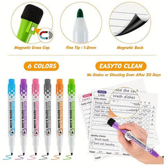 Magnetic Calendar Watch Set with Markers and Eraser