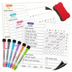 Magnetic Calendar Watch Set with Markers and Eraser