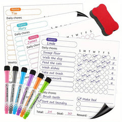 Magnetic Calendar Watch Set with Markers and Eraser