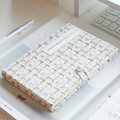 Small Fragrance Girl Strap Travel Journal Checkered Notebook