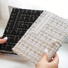 Small Fragrance Girl Strap Travel Journal Checkered Notebook