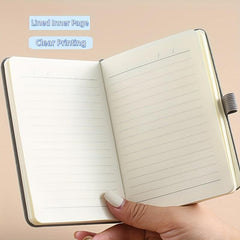 A6 Pocket Notebook Mini Ruled Lined Journal Portable Smooth College Leather