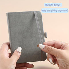 A6 Pocket Notebook Mini Ruled Lined Journal Portable Smooth College Leather