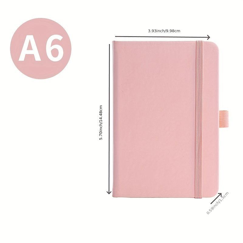 A6 Pocket Notebook Mini Ruled Lined Journal Portable Smooth College Leather