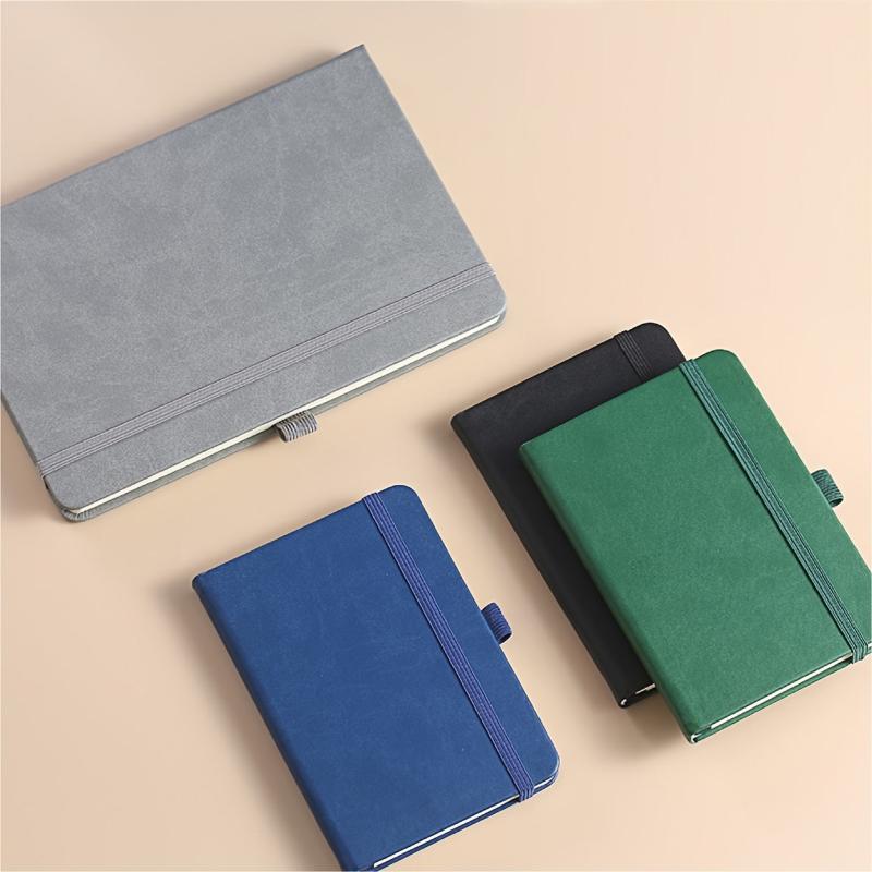 A6 Pocket Notebook Mini Ruled Lined Journal Portable Smooth College Leather