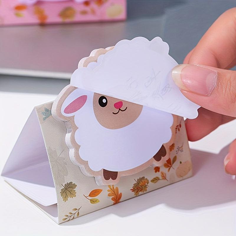 2pcs Cat Shaped Sticky Notes - Fun Cat Style Message Book