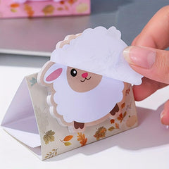 2pcs Cat Shaped Sticky Notes - Fun Cat Style Message Book