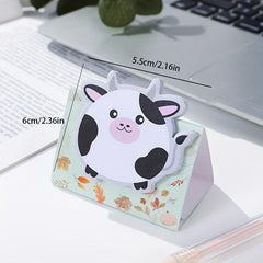 2pcs Cat Shaped Sticky Notes - Fun Cat Style Message Book