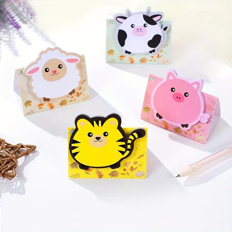 2pcs Cat Shaped Sticky Notes - Fun Cat Style Message Book