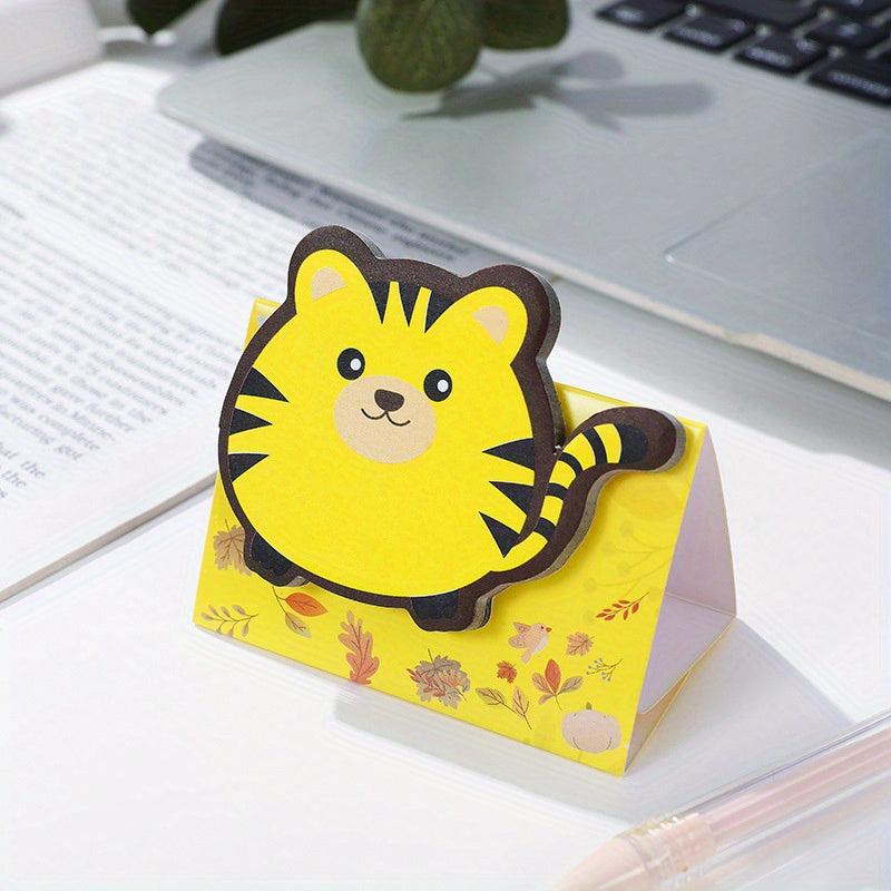2pcs Cat Shaped Sticky Notes - Fun Cat Style Message Book