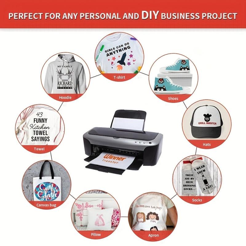 Inkjet Heat Transfer Paper For Light Fabrics A5 10 Sheets