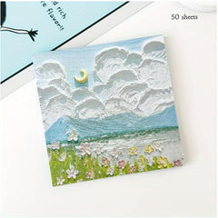 Painting Postit Index Sticker Landscape Memo Book