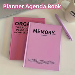 Pink Honey Notebook Rose Pink Agenda Daily Weekly Planner Thickened