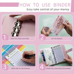A6 Budget Book Splicing Pink